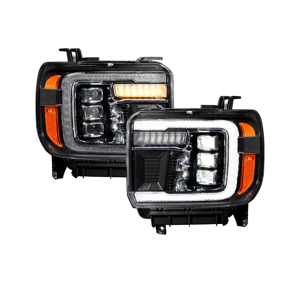 FORM Lighting LED Projector Headlights, 2014-2018 GMC Sierra 1500 / 2015-2019 Sierra 2500/3500, Pair - FL0012