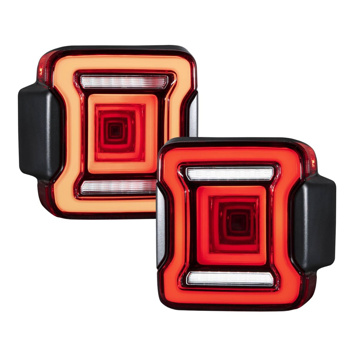 FORM Lighting LED Tail Lights, 2018-2023 Jeep JL Wrangler (Red Lens), Pair - FL0013