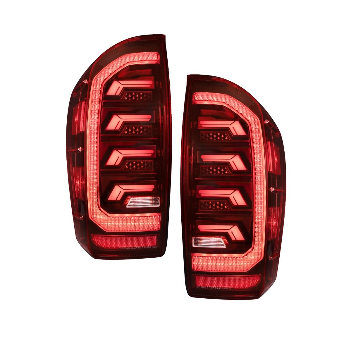 FORM Lighting LED Tail Lights, 2016-2023 Toyota Tacoma (Red Lens), Pair - FL0019