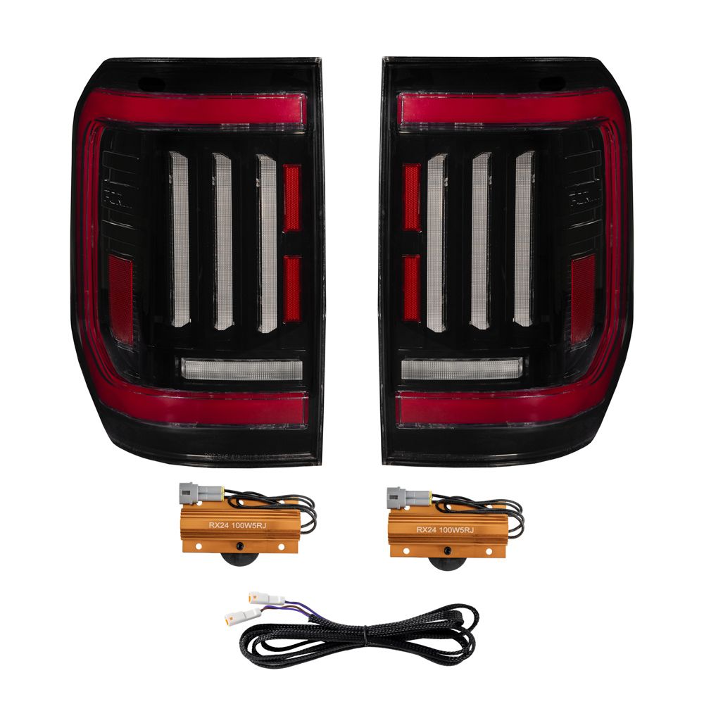 FORM Lighting LED Tail Lights, 2022-2024 Ford Maverick (Red Lens), Pair - FL0097