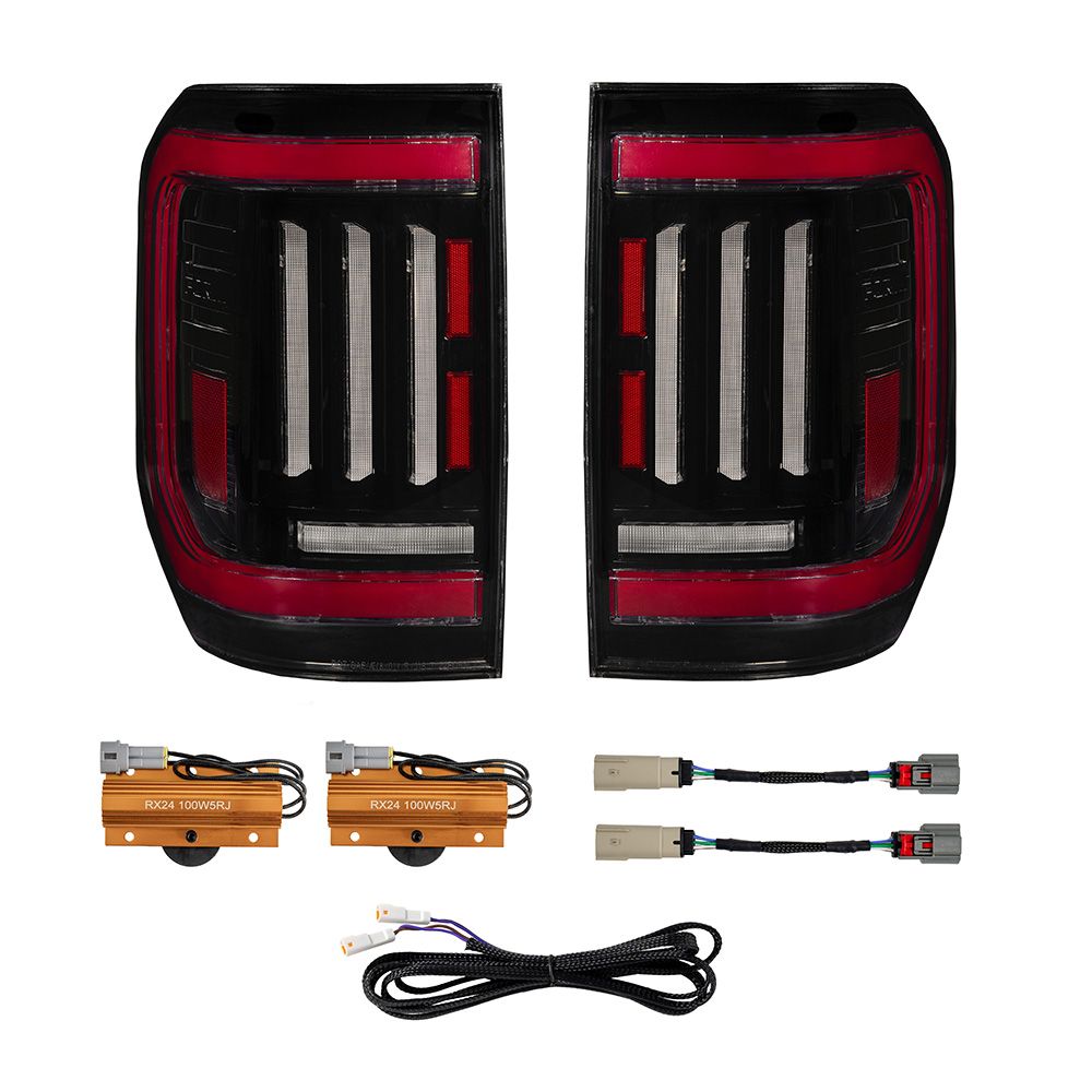 FORM Lighting LED Tail Lights, 2025-2026 Ford Maverick (Red Lens), Pair - FL0114