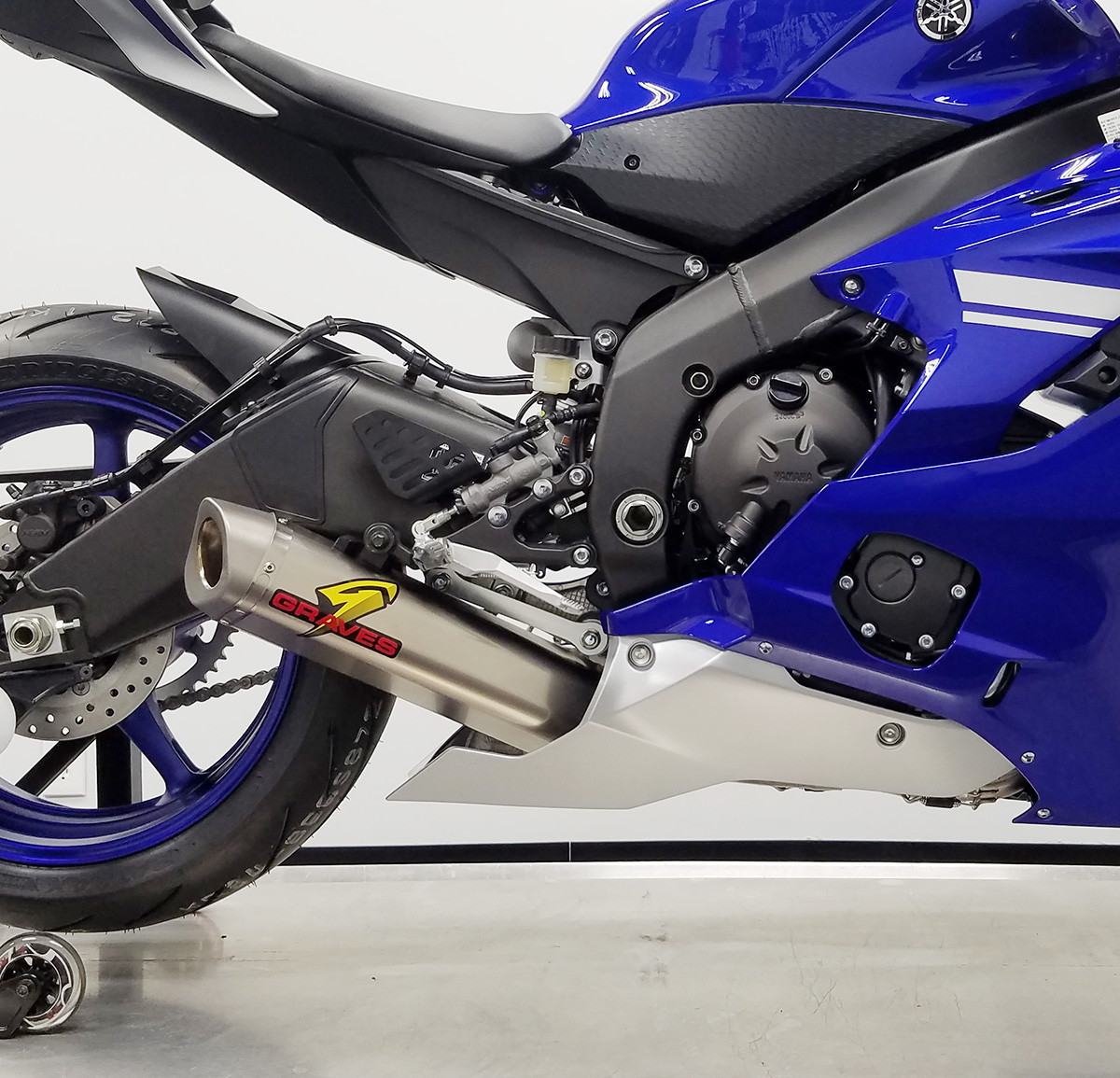 Graves Motorsports Yamaha R6 Full Titanium WORKS 7 Exhaust - Titanium Silencer EXY-18R6-FTTW7