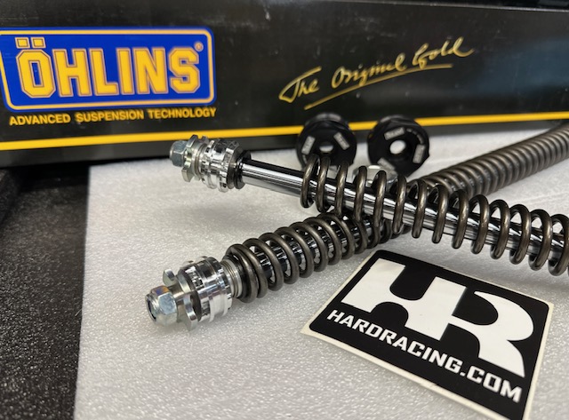 Ohlins FDK112 Fork Kit, Fork Springs, & Billet Alum. Fork Caps for OEM Forks -  2022-2025 Honda Grom RR / '19-'25 Monkey ONLY - IN STOCK