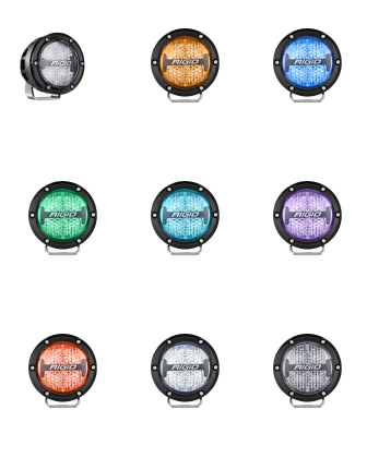 Rigid Industries 360-Series RGBW 4 Inch Diffused Optic with RGBW Backlight Pods (pair), 36400