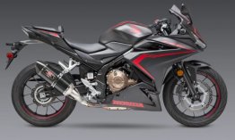 Yoshimura R-77 Stainless Slip-on Exhaust  - Honda '16-'25 CBR500R (12553B0520, 12553B0220)