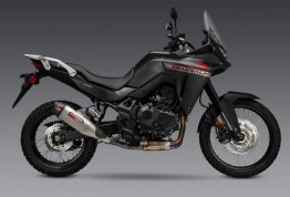 12755BS520  Yoshimura  RS-12 Stainless Slip-On w/ Stainless Muffler- Honda Transalp '24-'25