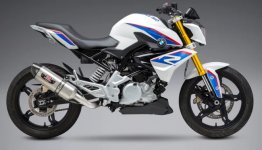 Yoshimura R-77 Stainless Full Exhaust w/ Stainless Can - 2018-2024 BMW G 310 R/GS   15350AJ521