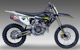 Yoshimura TF450 2025-2026  RS-12 Stainless Full Exhaust, w/ Aluminum Muffler, 274500S320