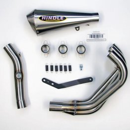 75-0418EM   Hindle Full Stainless Exhaust w/ Evolution Megaphone  Satin SS Can   XSR900 2016-2020