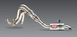 3901805501  Yoshimura Oval Track Mod Lites Stainless Full Exhaust, w/ Stainless Muffler - '05+ GSX-R1000 / '07+ ZX10
