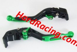 SBL BILLET Alum. Folding & Sliding Clutch & Brake Lever Set - '17-'26 Kawasaki Z125 Pro  LVR-FS-KAW-Z125
