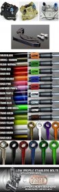 CUSTOM COLORED FRONT Brake UPGRADE Kit (FRONT ONLY )  fits '13-'20 Honda GROM (NON-ABS) & '22+ GROM RR (ABS & NON-ABS) - CUSTOM COLORED LINES