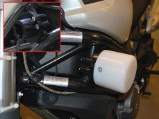 50-0660LG  Woodcraft Frame Sliders - Ducati Monster 696/796/1100 Frame Slider Kit - Large Puck (Black Plastic Pucks Included)