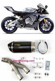 005-4260405-S1  TWO BROTHERS S1R Carbon Fiber Slip-on w/ Cat. Eliminator - '15-19 Yamaha R1/R1M