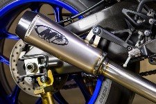 YA9926-GP  M4 Exhaust - Yamaha -'15-'24   R1  Standard Titanium GP2  Slip On
