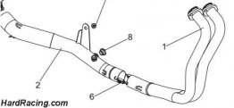 13320-4x  Yoshimura R-77 Full System Replacement Parts - '15-'19 Yamaha R3