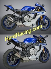 Yoshimura Alpha T Street Slip On Exhaust - Yamaha '15-'17 R1/R1M  13141BP520, 13141MP720