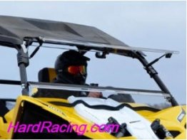 UTV Windshields - Yamaha YXZ Scratch Resistant Flip Windshield  FWS-Y-YXZ-70