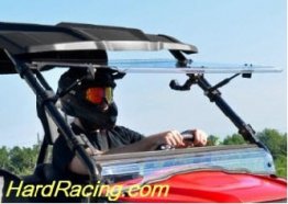 UTV Windshields -Honda Pioneer 500 Scratch Resistant Flip Windshield  FWS-H-PIO500-70