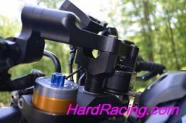 12-2419  WoodCraft -   Clipon Riser Set 1-1/2" Rise Adapter Plate W/Standard Black Bars Yamaha FZ09 '17-18/ MT-09  18-24