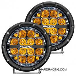 Rigid Industries LED Light Bar - 360  SERIES   -  6" LED OE Fog Light Spot Beam with Amber Backlight, Pair  36201