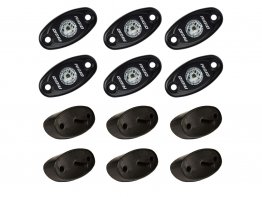 Rigid Industries LED Light Bar -  A SERIES PRO  ROCK LIGHT KIT   (LED - 6  RED) SURFACE MOUNT   400263