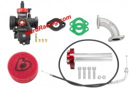 TB Parts TB Carb kit, Nibbi 19, & RED Billet Throttle - Yamaha TTR110, TBW9553