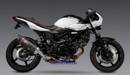 11670BM222   Yoshimura AT2 Street Series Stainless Slip-on Exhaust w/ Carbon Muffler - '17-'26 Suzuki SV650/X