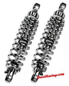 Bitubo HD002WME03 13.75" Chrome Edition Twin Shocks | Adjustable Preload, Rebound & Length (351mm) - Harley Davidson