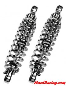 Bitubo HD031WME03 14" Chrome Edition Twin Shocks | Adjustable Preload, Rebound & Length (356mm) - Harley Davidson Sportster Models