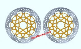 Brembo 320mm Supersport HPK Brake Rotors w/ Gold Carrier (set of 2) for BMW S1000R/RR w/ HP4 Wheels, 208973754 (FREE EXPRESS SHIPPING)