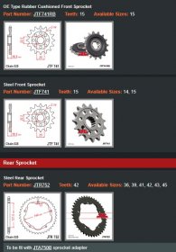 JT 525 Front & Rear Steel Sprockets - '07 Ducati 1100 S Multistrada