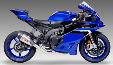 13900AP520 Yoshimura RACE SERIES AT2 Stainless Full Exhaust w/ Stainless Muffler & Carbon Endcap  - '25 Yamaha YZF R9