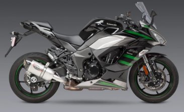 14161BP520  Yoshimura Alpha Stainless Slip-on w/ Carbon Muffler - '20-'25 Kawasaki Ninja 1000SX / 1100SX