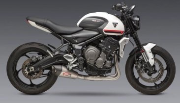 19660AP520   Yoshimura Race AT2 Stainless Full Exhaust w/ Stainless Muffler - Triumph Trident 21-23 / Tiger Sport 660 22