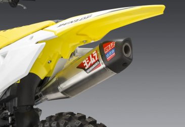 219220S320  Yoshimura  RS-12 STAINLESS FULL EXHAUST W/ ALUMINUM & CARBON FIBER END CAP & STAINLESS HEADER -  SUZUKI RM-Z450 '18-24