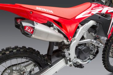 22844BR520   Yoshimura RS-9T Slip On-  Stainless Slip On w/ Dual Stainless Mufflers - HONDA CRF250R   2020-21/ RX