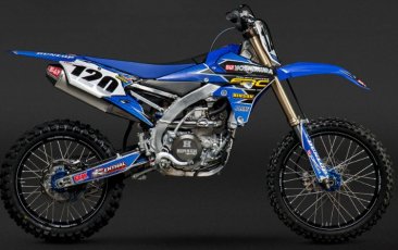 234812D321    Yoshimura RS-4 Stainless Slip-On Exhaust w/ Aluminum Muffler - YAMAHA YZ450F  2014-17 / FX '16-'17 / WR 450F '16-18