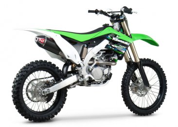 244701D220   Yoshimura   SIGNATURE  RS- 4  FULL SYSTEM - CARBON FIBER CAN W/CARBON FIBER END CAP & TI HEADER  - KAWASAKI  KX450F   2009-15