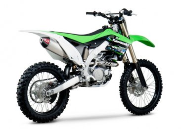 244702D321   Yoshimura   SIGNATURE  RS- 4  SLIP ON - ALUMINUM CAN W/CARBON FIBER END CAP  - KAWASAKI  KX450F   2012-15