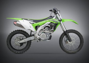 244711D720   Yoshimura   SIGNATURE  RS- 4  FULL SYSTEM -  TITANIUM CAN W/CARBON FIBER END CAP &TI HEADER - KAWASAKI  KX450F   2016-18