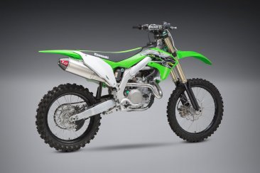 244720D320   Yoshimura   SIGNATURE  RS- 4  FULL SYSTEM -  ALUMINUM CAN W/CARBON FIBER END CAP & STAINLESS  HEADER - KAWASAKI  KX450F   2019-20