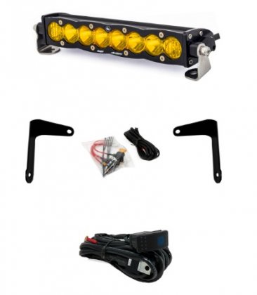 BAJA DESIGNS Can-Am Baja Amber S8 10 Inch Shock Mount Light Bar Kit - Can-Am 2017-24 Maverick X3, 447038 (FREE SHIPPING)