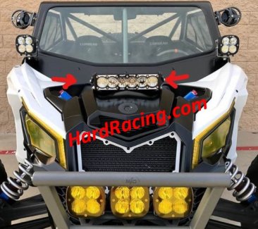 BAJA DESIGNS Can-Am OnX6+ LED/Laser Hybrid 10 Inch Shock Mount Light Bar Kit - Can-Am 2017-24 Maverick X3, 447097 (FREE SHIPPING)
