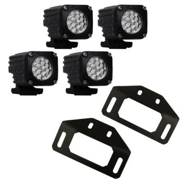 Rigid Industries 2021 Ford Bronco Sport Overland Roof Rack Mount Kit Includes (4) Ignite Pod Lights w/ Diffused Flood Optics 46716