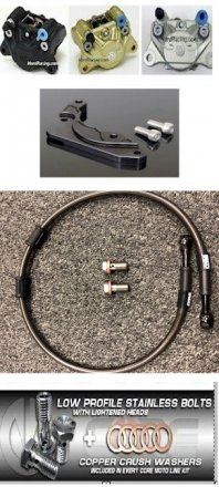 FRONT Brake UPGRADE Kit (FRONT ONLY ) fits '13-'20 Honda GROM (NON-ABS) & '22+  GROM RR (ABS & NON-ABS) - IN STOCK