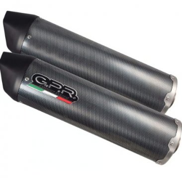 GPR Exhaust 'Carbon Look' Dual Silencer Slip-ons - BMW R1200S 2006>2008