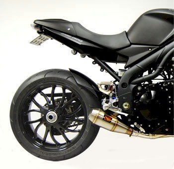 WT1050-S  WERKES USA SS GP Shorty Slip-on - '08-'10 Triumph Speed Triple