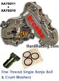 Brembo 32/36 CNC MONOBLOC FRONT Brake Calipers - 100mm  (FREE EXPRESS SHIPPING) XA7G211, XA7G210