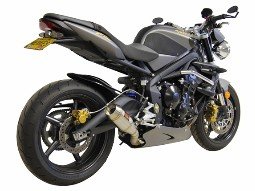 WT676-S  WERKES USA SS GP  Slip-on - '08-12 Triumph Street Triple